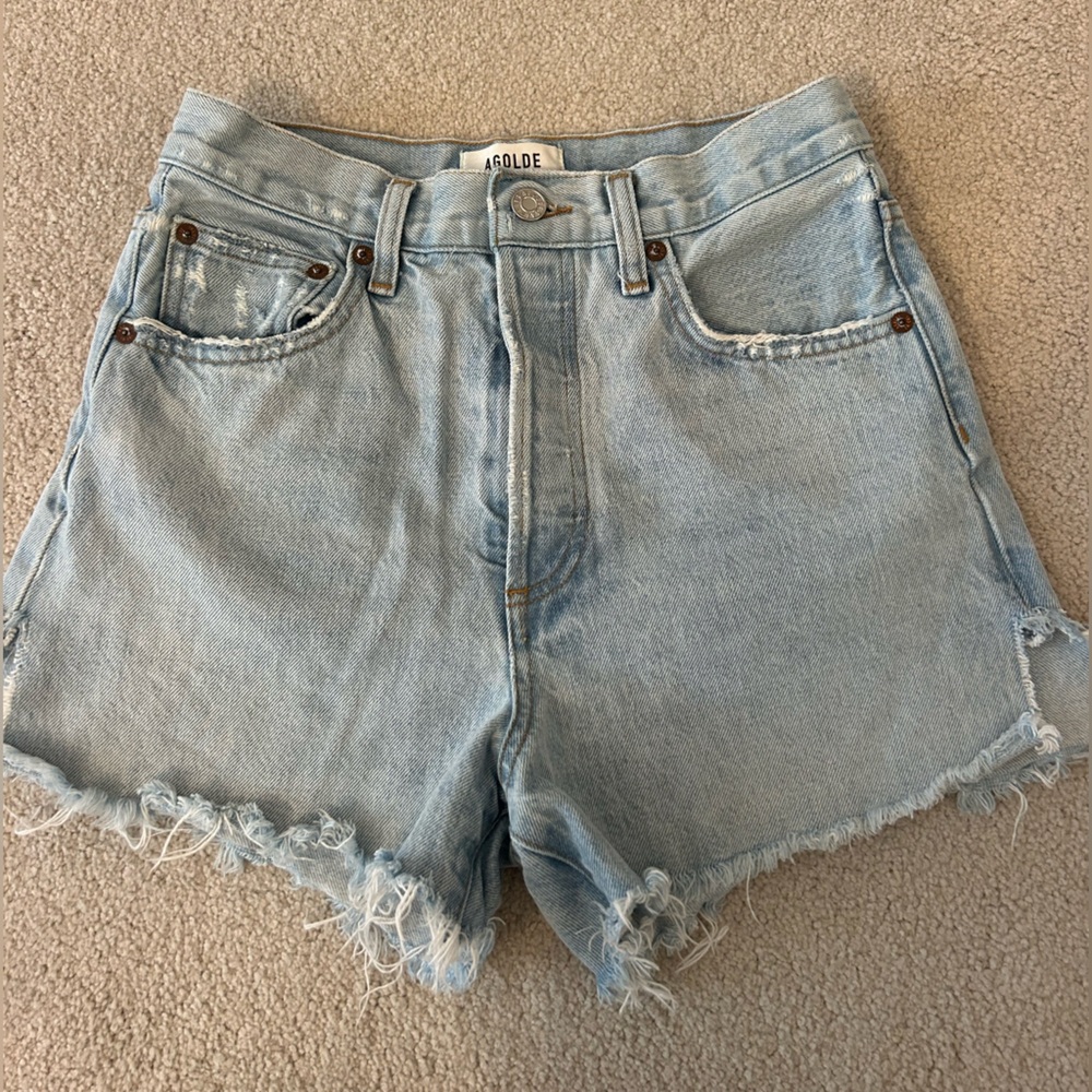 Agolde Jean shorts. Long Parker style